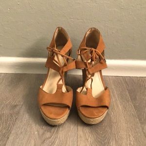 Calvin Klein brown wedges